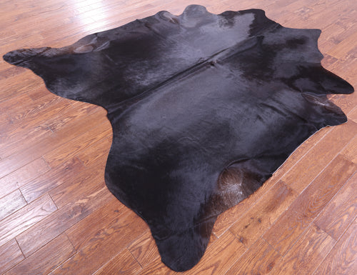Black Natural Cowhide Rug - XX-Large 8' 2