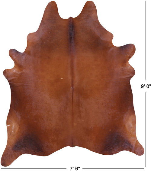 Brown Natural Cowhide Rug - XX-Large 9' 0