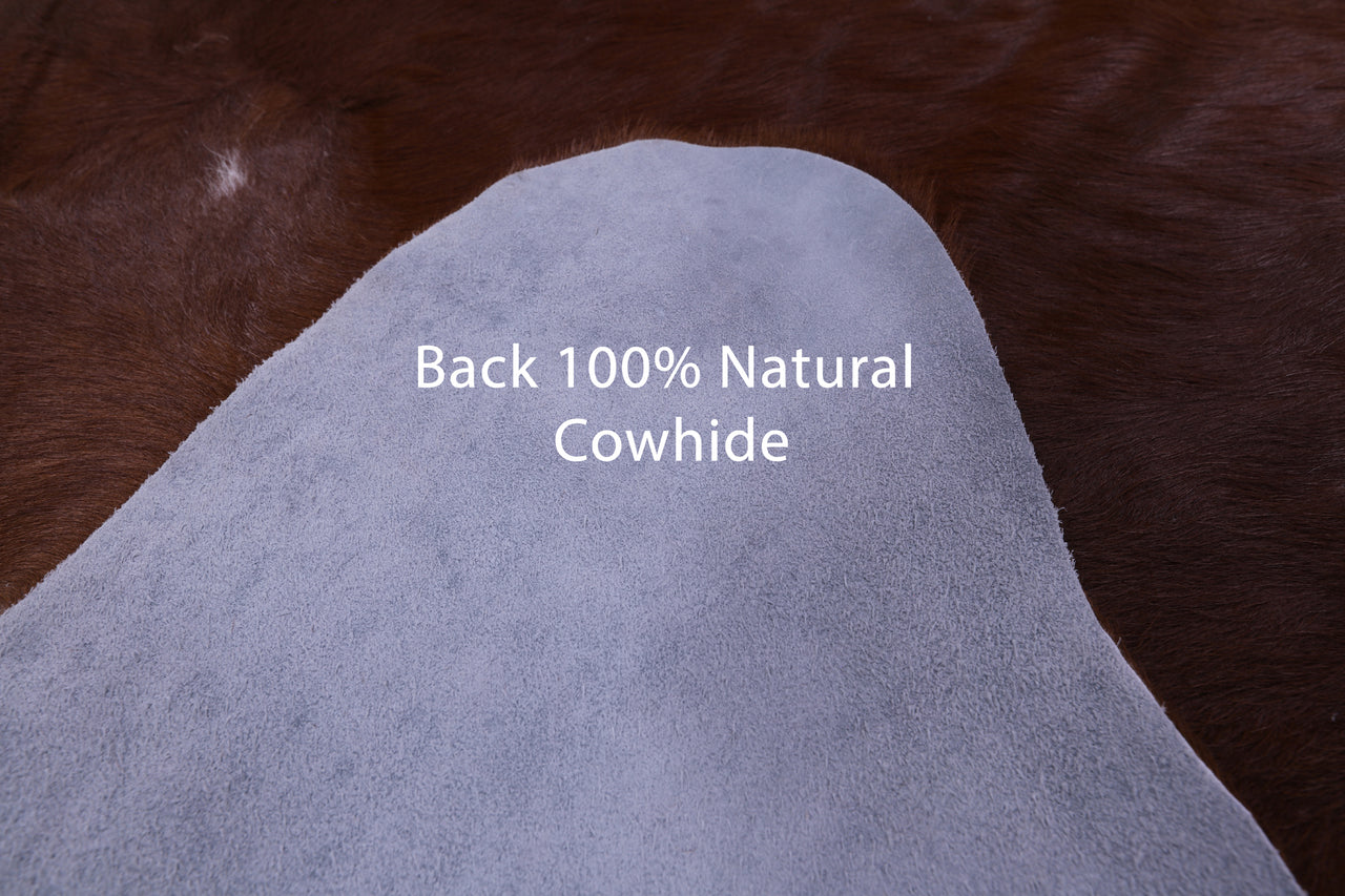 Brown Natural Cowhide Rug - XX-Large 8' 8"H x 7' 7"W