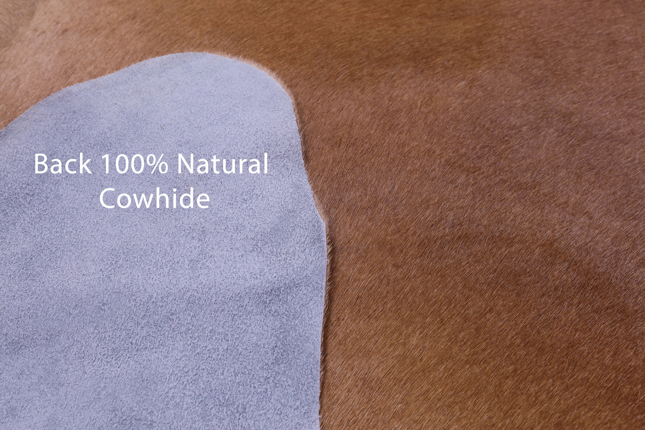 Light Brown Natural Cowhide Rug - XX-Large 8' 2"H x 7' 4"W