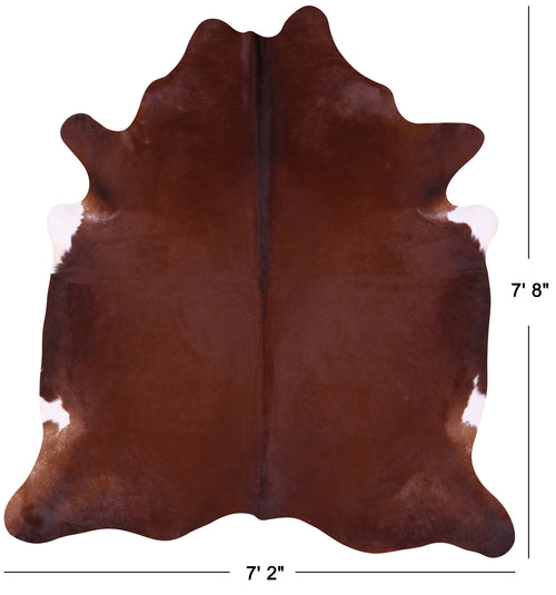 Brown Natural Cowhide Rug - XX-Large 7' 8