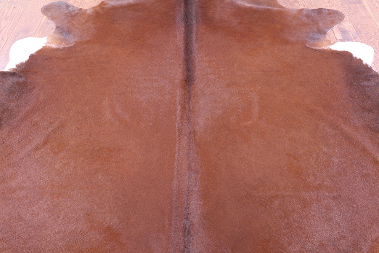 Brown Natural Cowhide Rug - XX-Large 7' 8"H x 7' 2"W