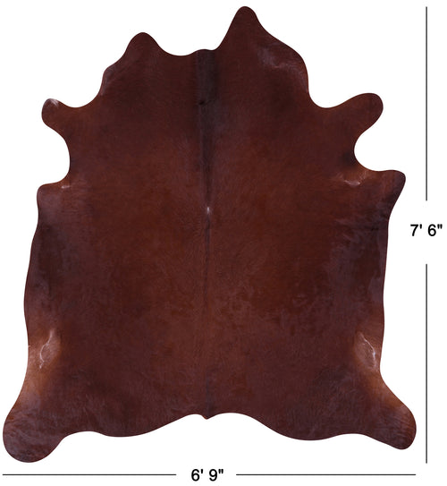 Brown Natural Cowhide Rug - X-Large 7' 6