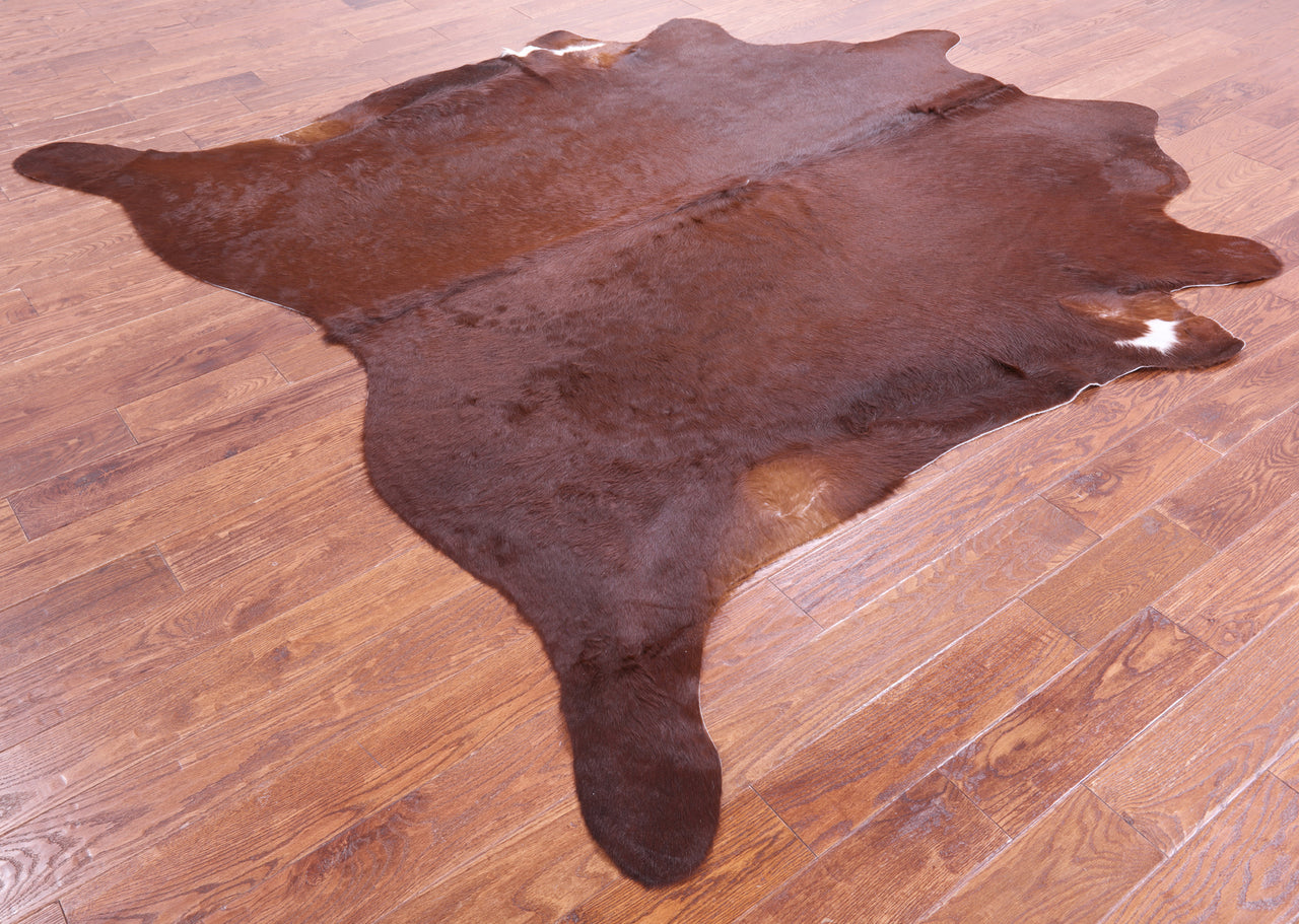 Brown Natural Cowhide Rug - XX-Large 8' 3"H x 8' 0"W