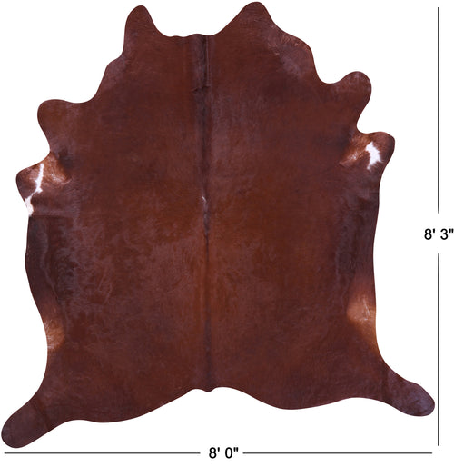 Brown Natural Cowhide Rug - XX-Large 8' 3