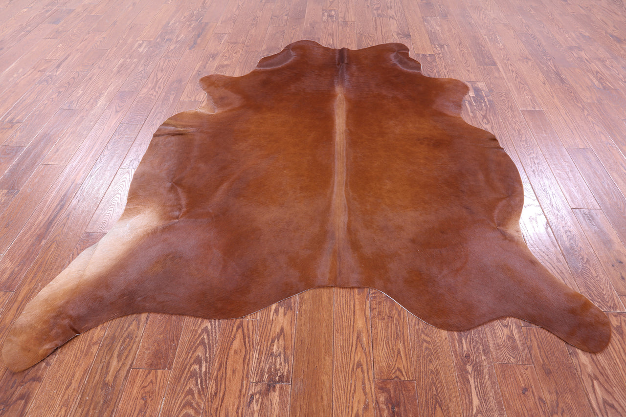 Brown Natural Cowhide Rug - XX-Large 7' 9"H x 6' 7"W