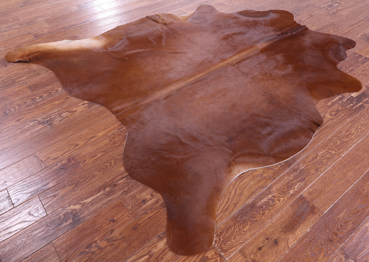 Brown Natural Cowhide Rug - XX-Large 7' 9"H x 6' 7"W