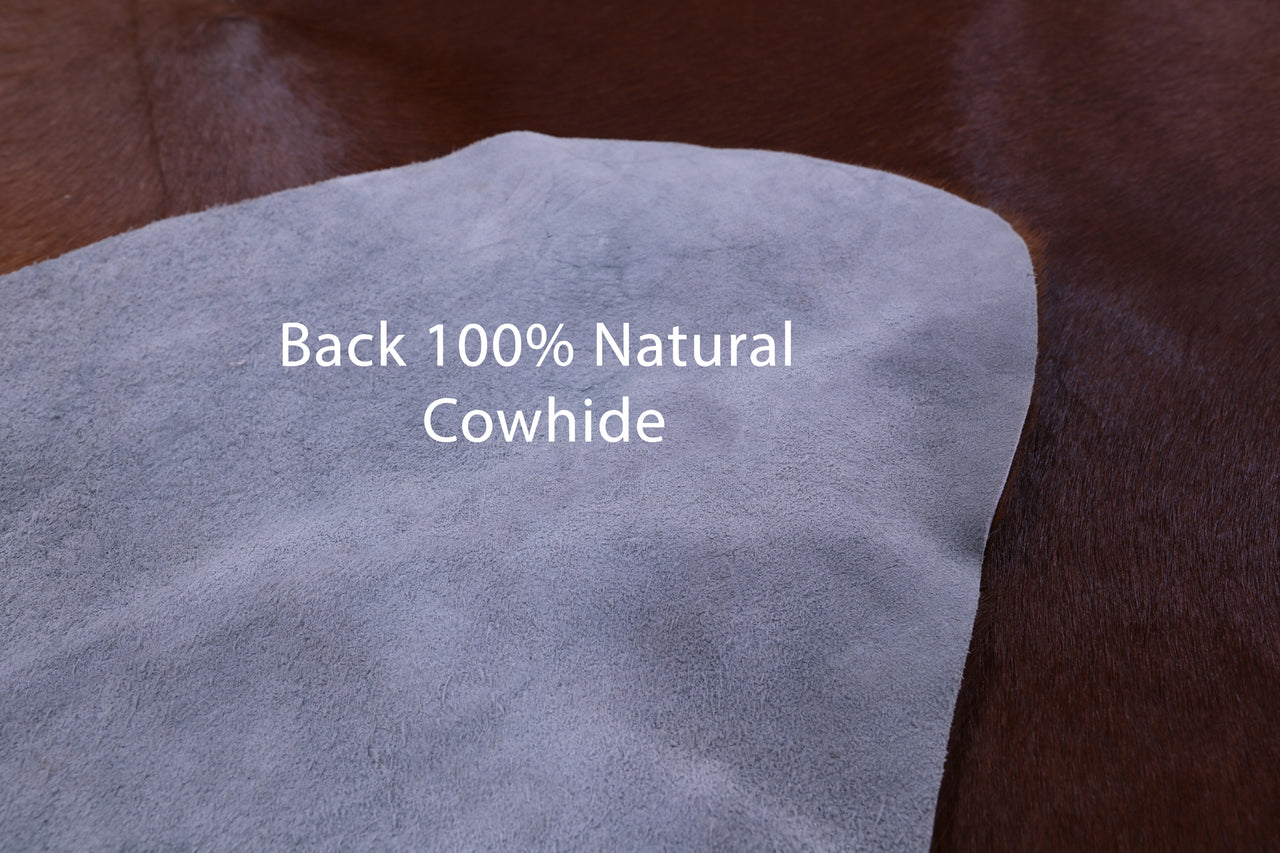 Brown Natural Cowhide Rug - XX-Large 7' 9"H x 6' 7"W
