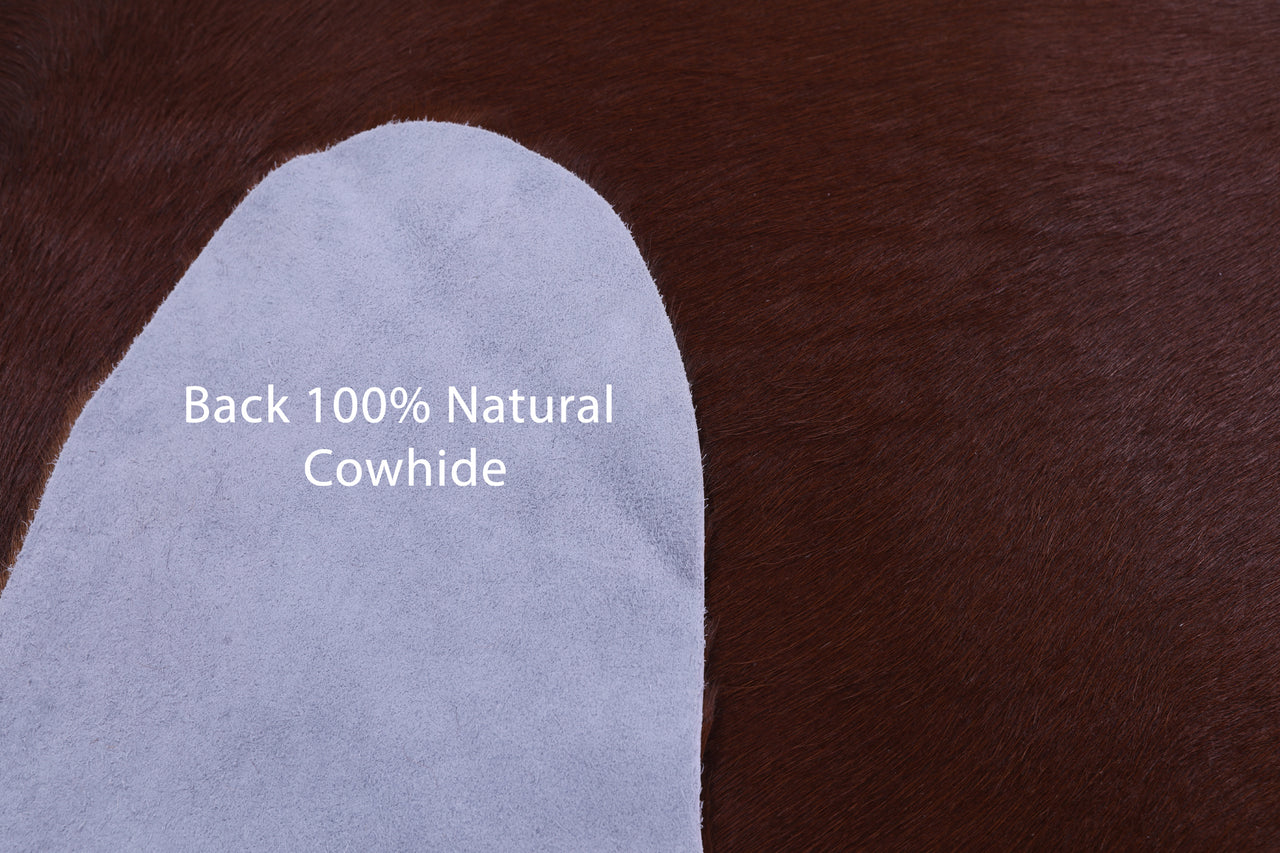 Brown Natural Cowhide Rug - X-Large 7' 3"H x 6' 3"W