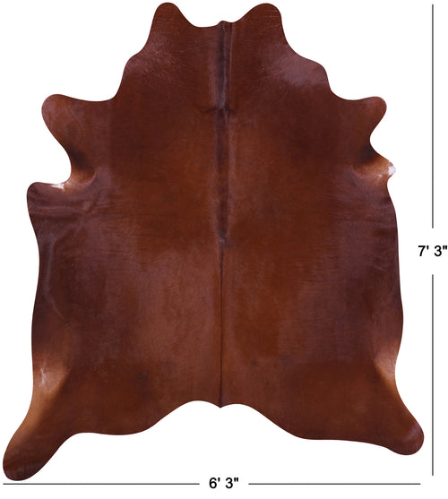Brown Natural Cowhide Rug - X-Large 7' 3