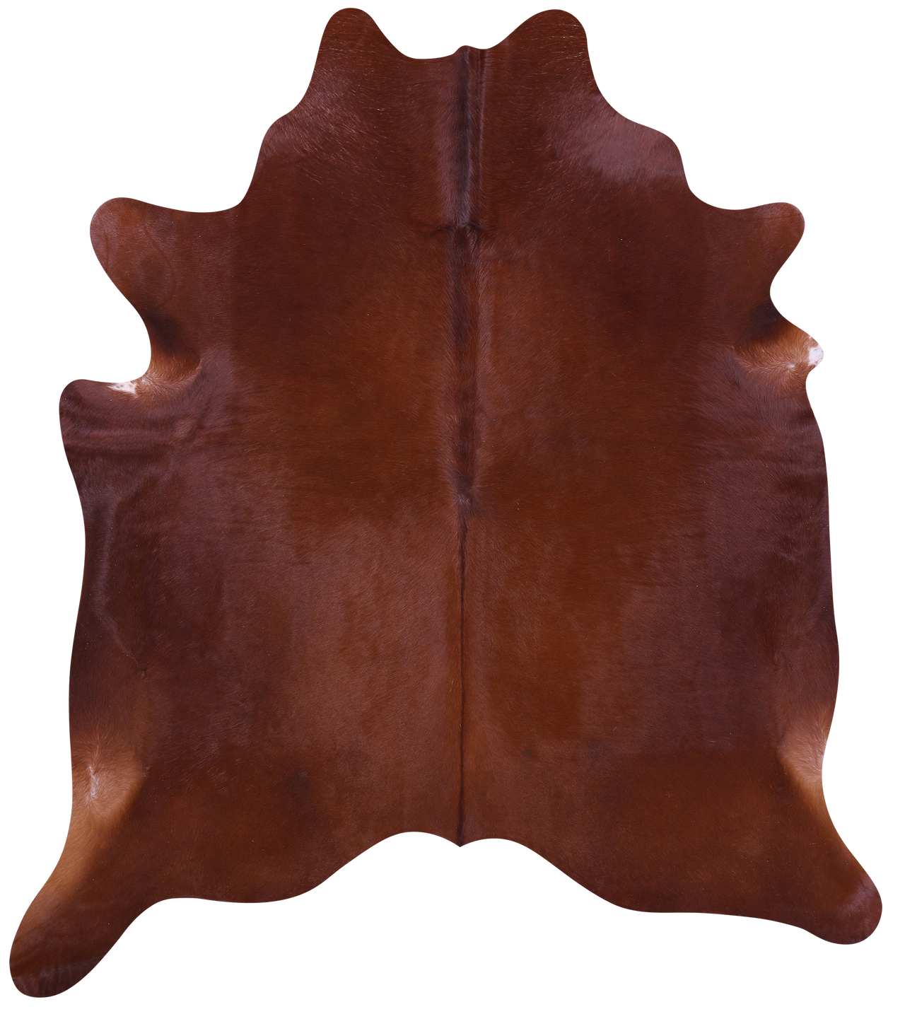 Brown Natural Cowhide Rug - X-Large 7' 3"H x 6' 3"W