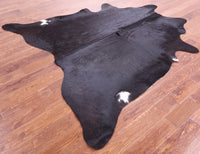Thumbnail for Black Natural Cowhide Rug - X-Large 7' 1