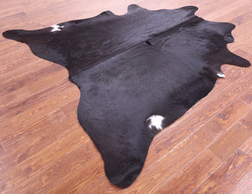 Black Natural Cowhide Rug - X-Large 7' 1