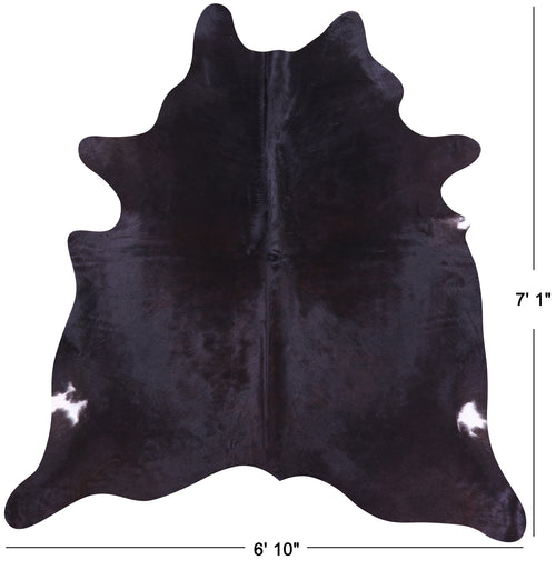 Black Natural Cowhide Rug - X-Large 7' 1