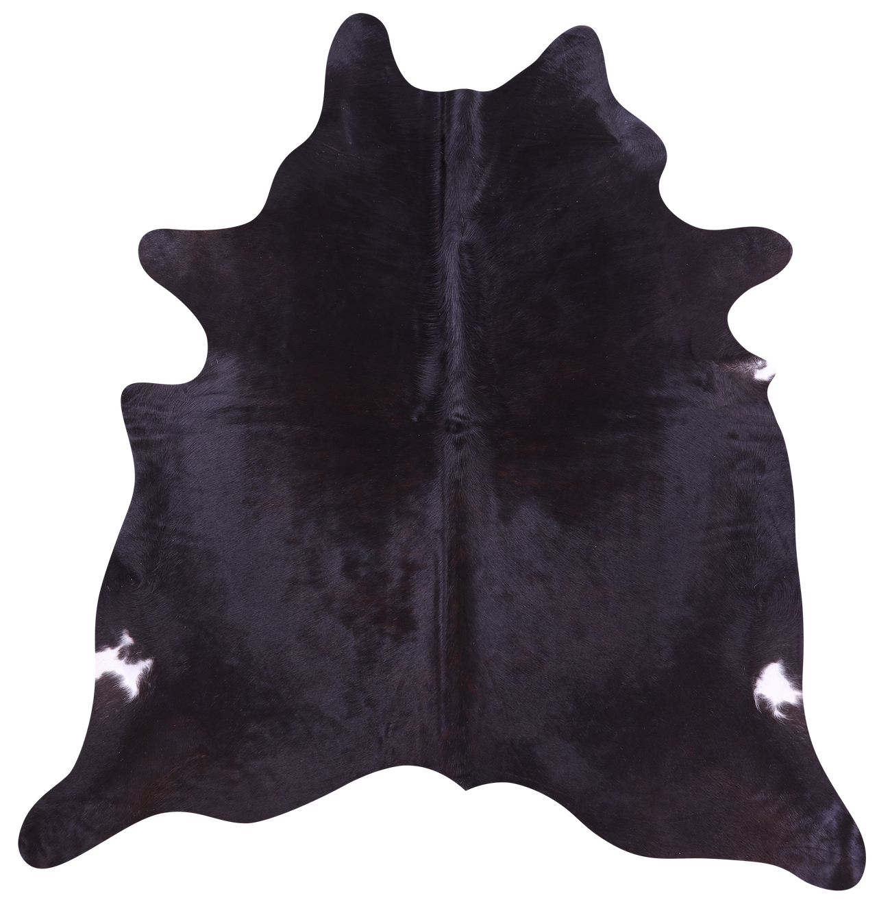Black Natural Cowhide Rug - X-Large 7' 1"H x 6' 10"W