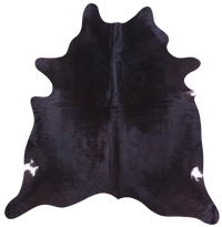 Thumbnail for Black Natural Cowhide Rug - X-Large 7' 1