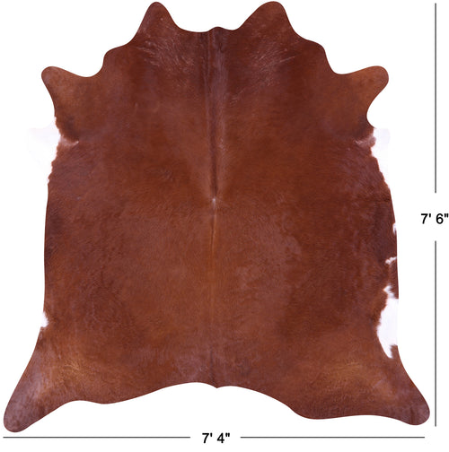 Brown Natural Cowhide Rug - X-Large 7' 6