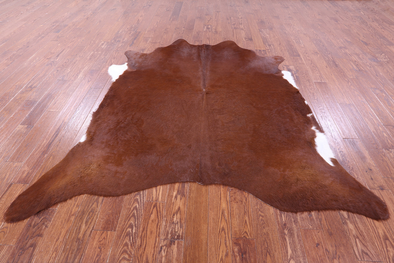 Brown Natural Cowhide Rug - X-Large 7' 6"H x 7' 4"W