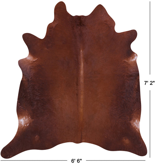 Brown Natural Cowhide Rug - X-Large 7' 2