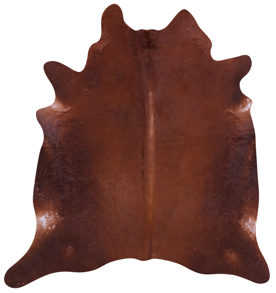 Brown Natural Cowhide Rug - X-Large 7' 2"H x 6' 6"W