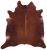 Brown Natural Cowhide Rug - X-Large 7' 2"H x 6' 6"W