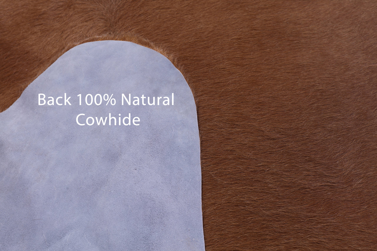 Light Brown Natural Cowhide Rug - XX-Large 9' 0"H x 7' 5"W