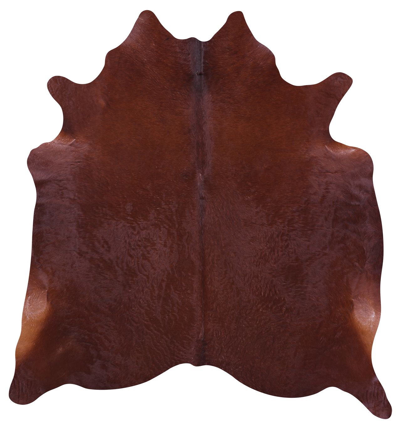 Brown Natural Cowhide Rug - Large 6' 9"H x 6' 4"W