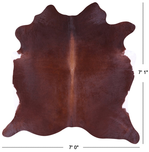 Brown Natural Cowhide Rug - X-Large 7' 1