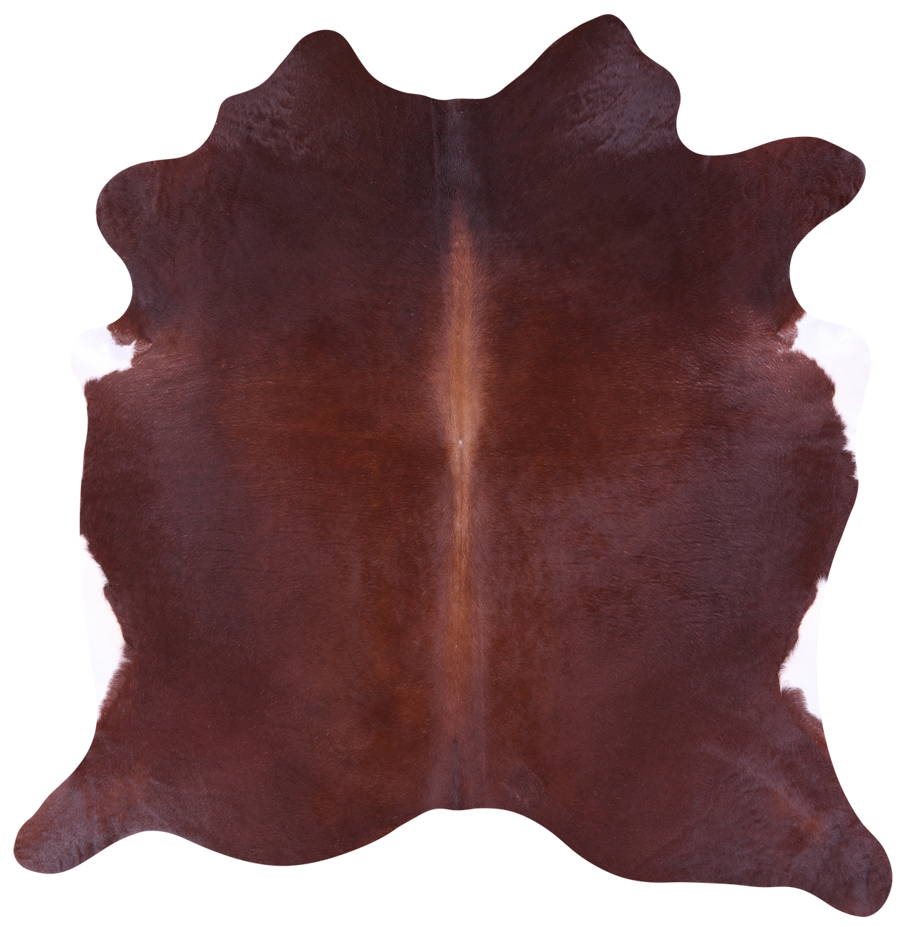 Brown Natural Cowhide Rug - X-Large 7' 1"H x 7' 0"W
