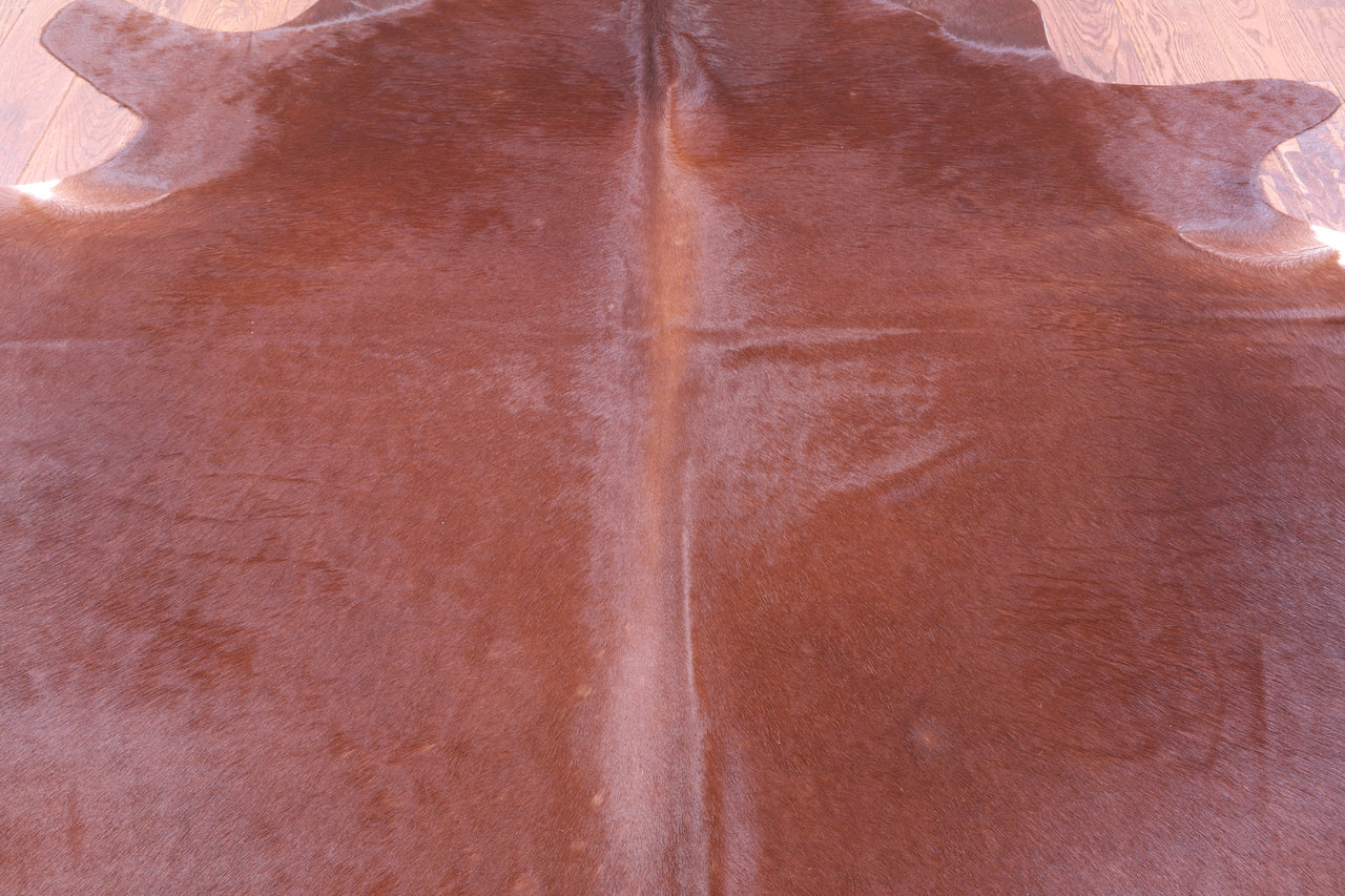 Brown Natural Cowhide Rug - XX-Large 7' 8"H x 7' 0"W