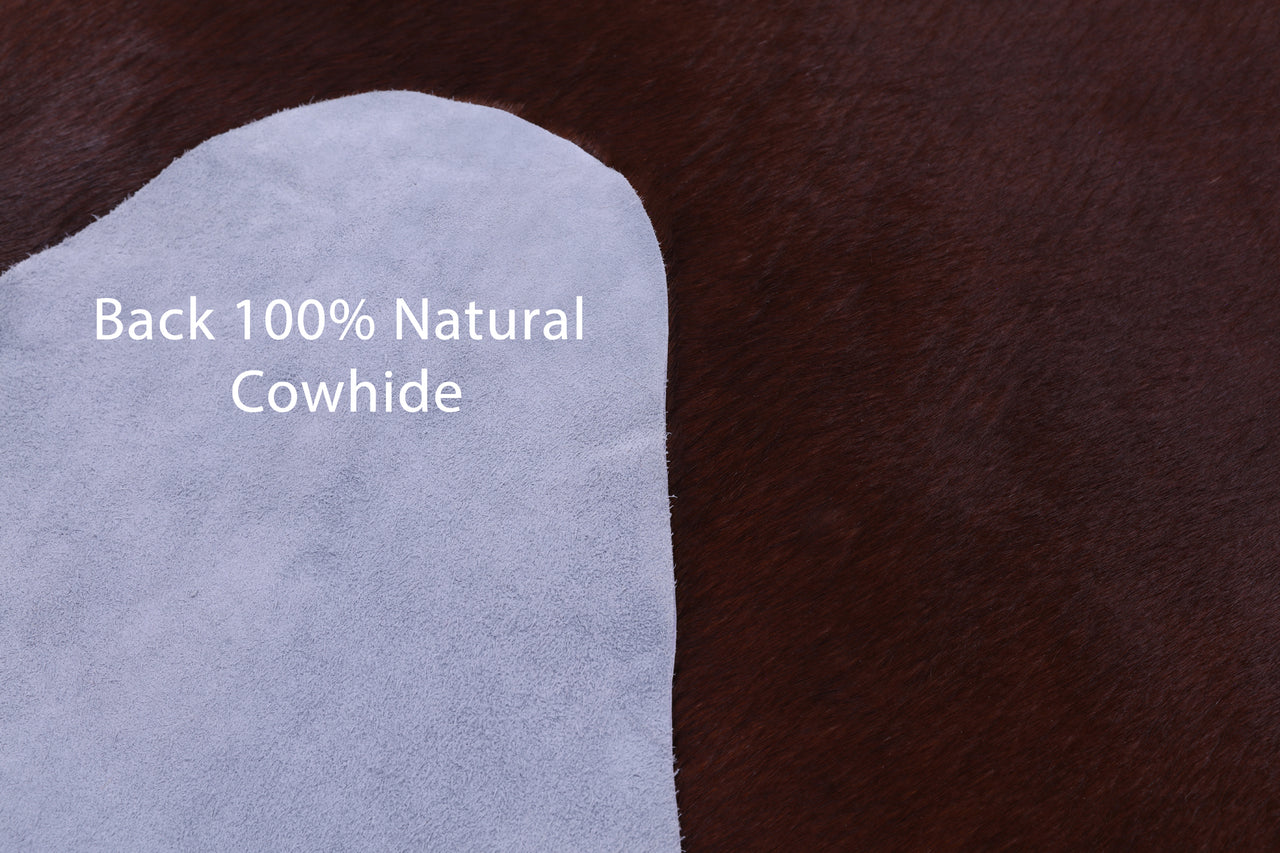 Brown Natural Cowhide Rug - XX-Large 7' 10"H x 7' 0"W
