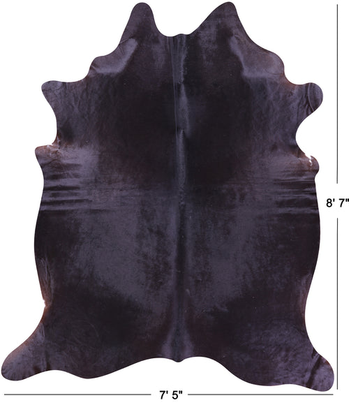 Black Natural Cowhide Rug - XX-Large 8' 7