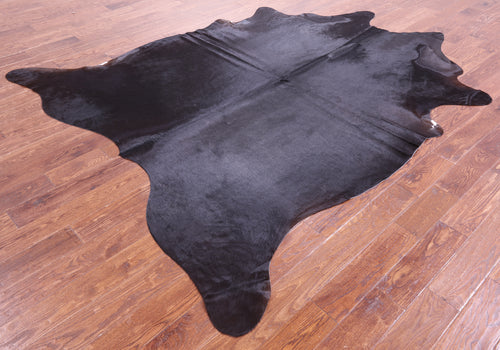 Black Natural Cowhide Rug - XX-Large 8' 7