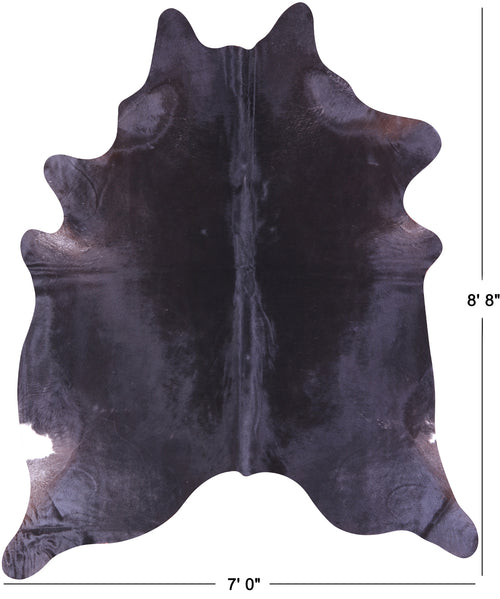 Black Natural Cowhide Rug - XX-Large 8' 8