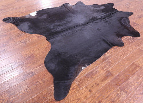 Black Natural Cowhide Rug - XX-Large 8' 8