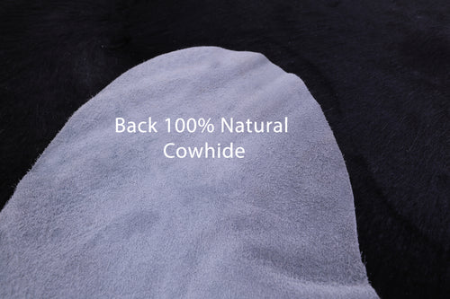 Black Natural Cowhide Rug - XX-Large 8' 8