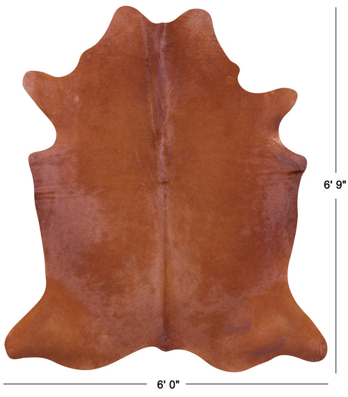Brown Natural Cowhide Rug - Large 6' 9