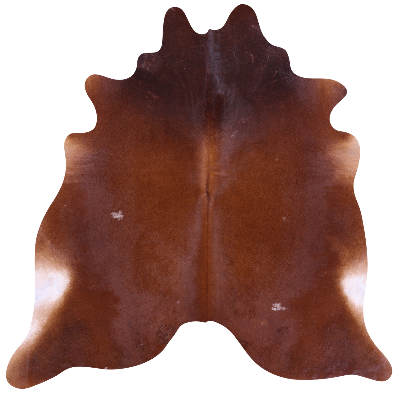 Brown Natural Cowhide Rug - X-Large 7' 0"H x 6' 10"W
