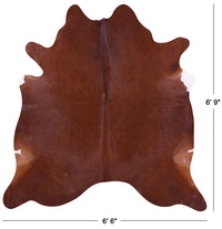 Thumbnail for Brown Natural Cowhide Rug - Large 6' 9