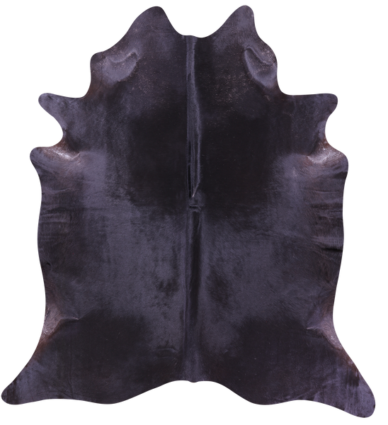 Black Natural Cowhide Rug - X-Large 7' 7"H x 6' 10"W