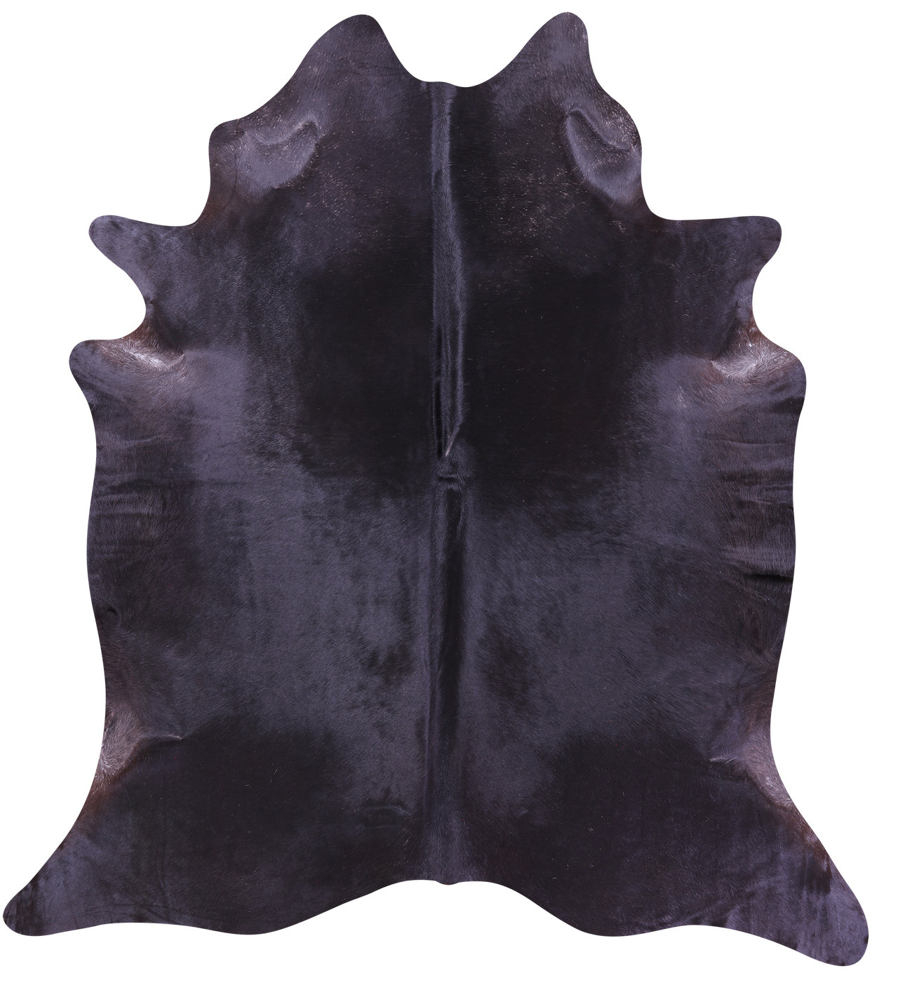 Black Natural Cowhide Rug - X-Large 7' 7"H x 6' 10"W