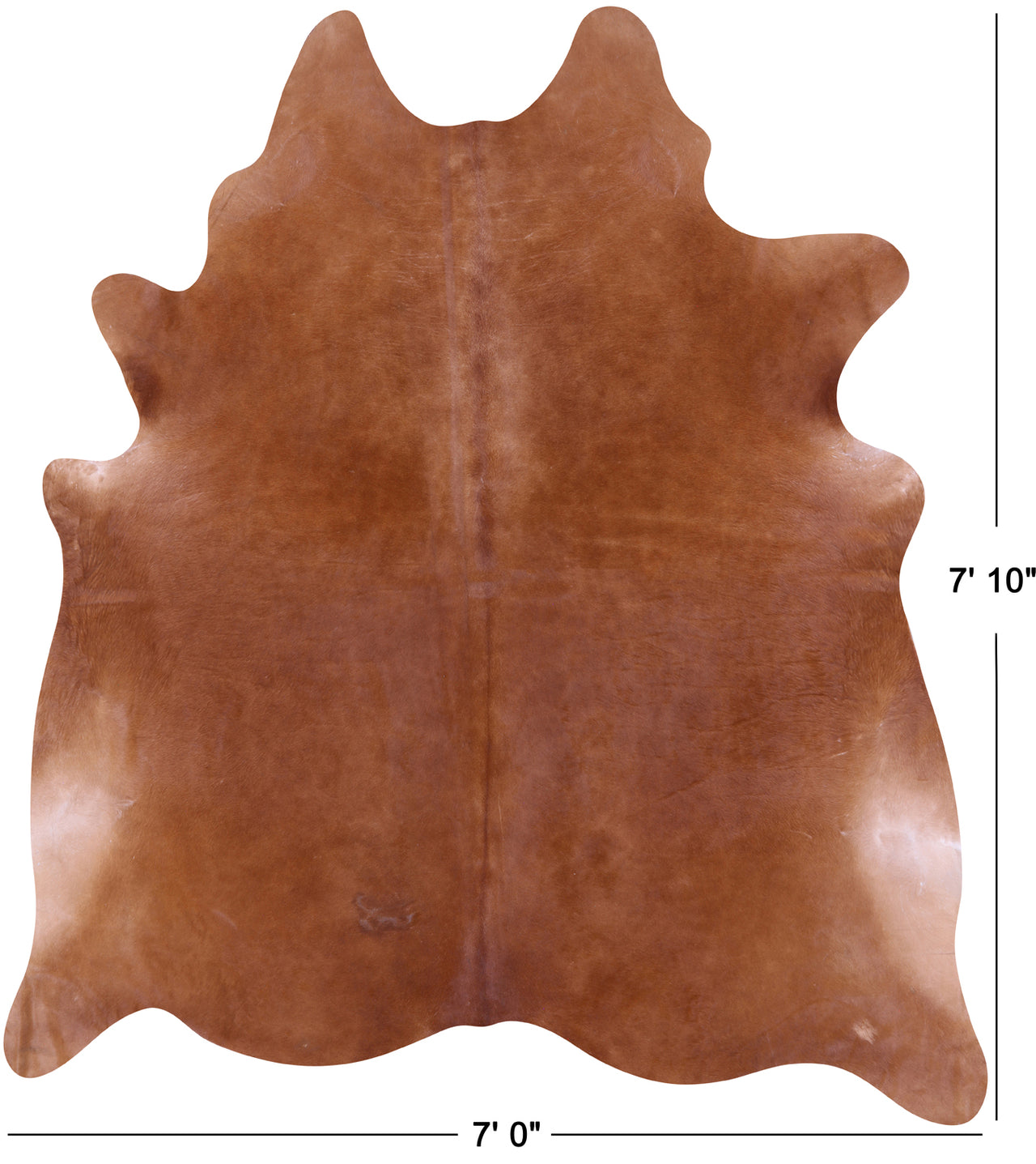 Brown Natural Cowhide Rug - XX-Large 7' 10"H x 7' 0"W