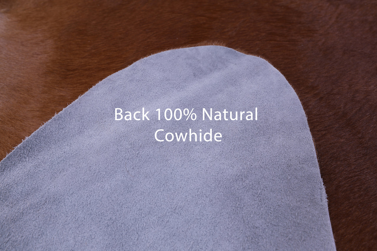 Brown Natural Cowhide Rug - XX-Large 7' 10"H x 7' 0"W