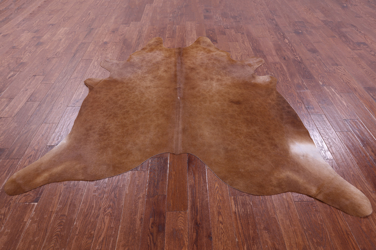 Brown Natural Cowhide Rug - XX-Large 8' 0"H x 7' 3"W