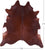 Brown Natural Cowhide Rug - X-Large 7' 7"H x 7' 0"W