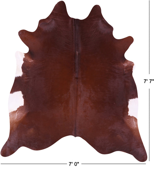 Brown Natural Cowhide Rug - X-Large 7' 7