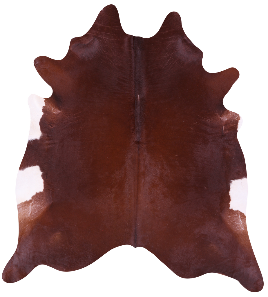Brown Natural Cowhide Rug - X-Large 7' 7"H x 7' 0"W