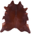Brown Natural Cowhide Rug - X-Large 7' 7"H x 7' 0"W