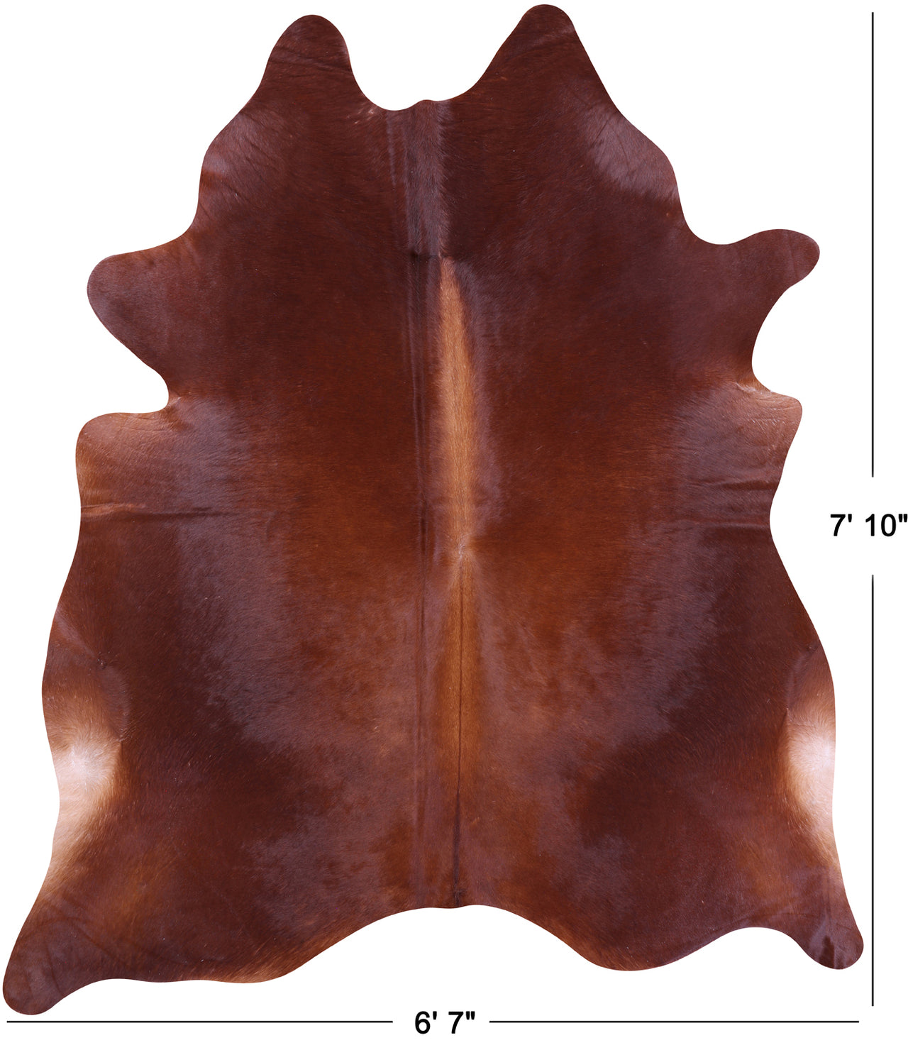 Brown Natural Cowhide Rug - XX-Large 7' 10"H x 6' 7"W