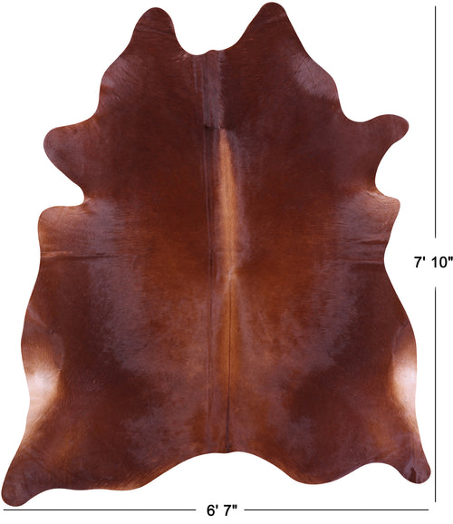 Brown Natural Cowhide Rug - XX-Large 7' 10